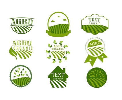 Simple Agro Symbol Logo Design Vectors