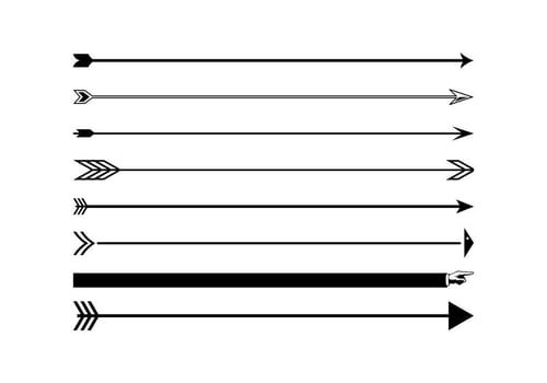 Arrow Page Divider Set vector
