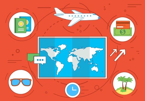 Free Travel Time Vector Illustration