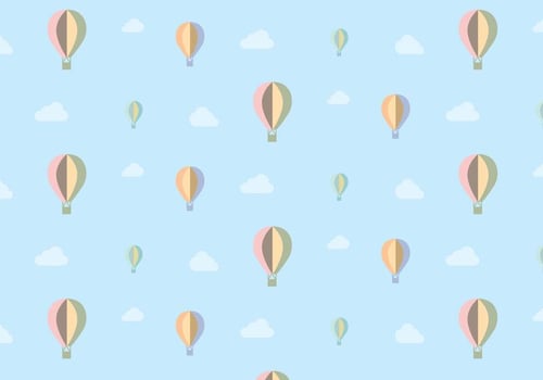 Air Balloons Pattern vector