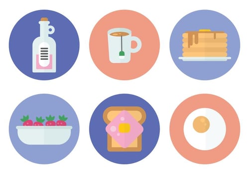 Vector Breakfast Circles