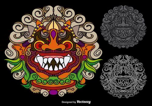 Vector Colorful Mythological Barong