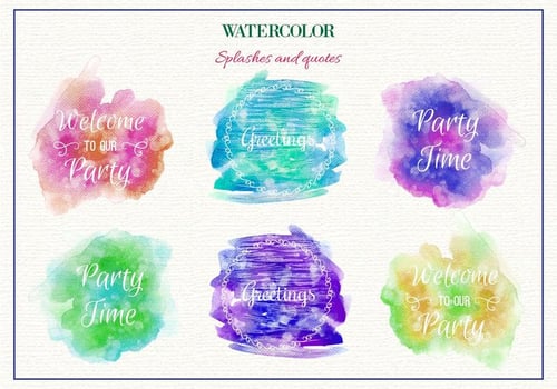Vector Watercolor Splashes