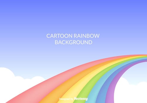 Cartoon Rainbow Vector Background