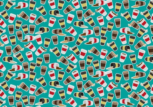 Coffee Sleeve Pattern Vector Free