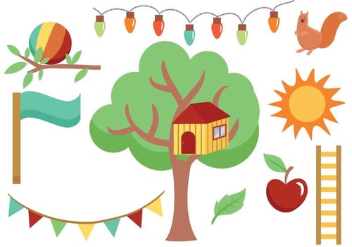 Free Treehouse and Backyard Vectors