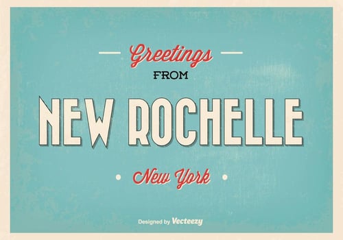 New Rochelle New York Greeting Illustration vector