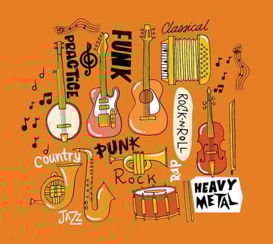 Hand Drawn Musical Instrument Vectors