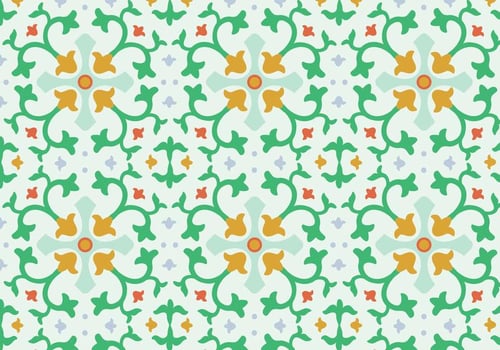 Floral Mosaic Vector Pattern
