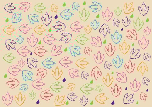 FREE DINOSAUR FOOTPRINT PATTERN VECTOR