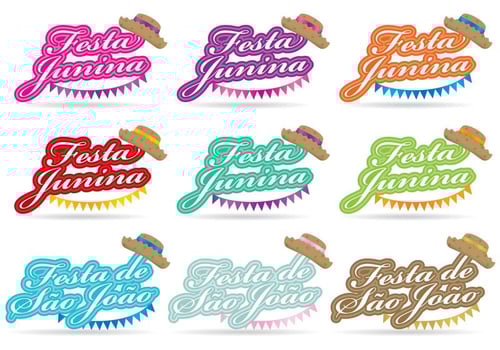 Junina Titles vector
