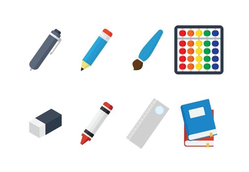 Kids School Stuff vector