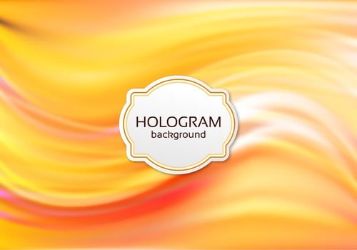 Vector Orange Hologram Background
