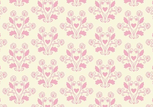 Free Vector Pink Toile Floral Background