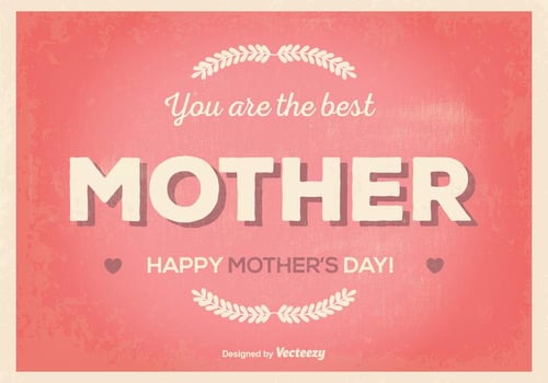 Retro Mother's Day Illustration vector