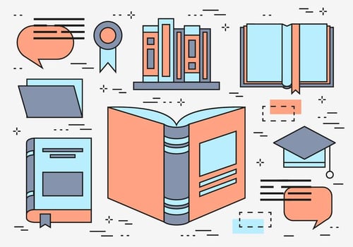 Free Flat Line Education Vector Wallpaper