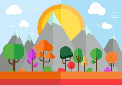 Free Colorful Vector landscape