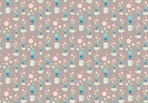 Bubble Cups Pattern vector