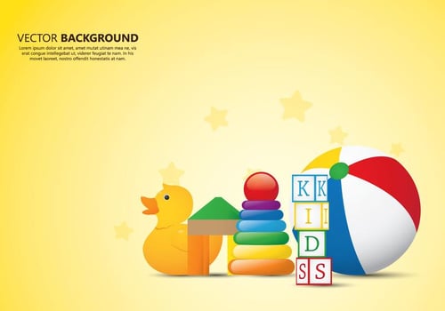 Kids Toys Background vector