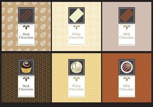Chocolate Labels vector