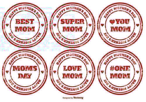 Mother's Day Vector Stamps