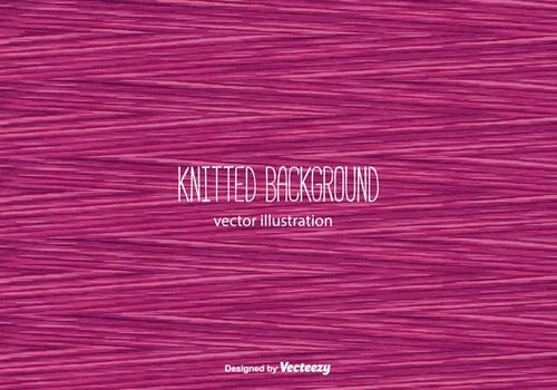Pink Knitted Background Vector
