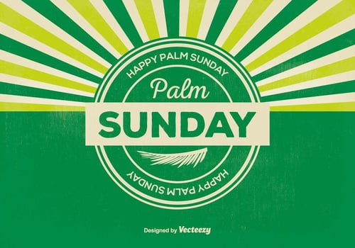 Retro Palm Sunday Illustration vector