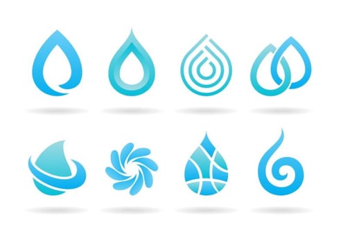 Water Logos vector
