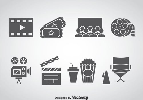 Cinema Element Icons vector