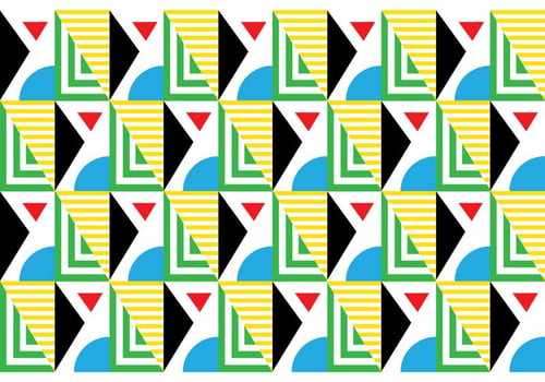 Seamless Retro Bauhaus vector