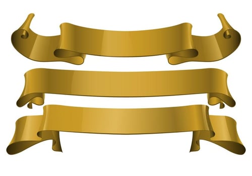 Free Gold Realistic Ribbon Vector