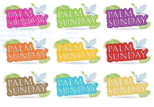 Palm Sunday Titles vector