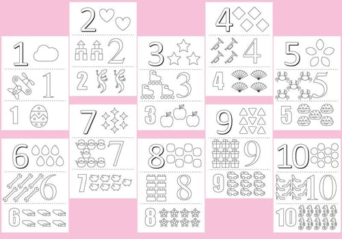 Coloring Numbers Pages vector