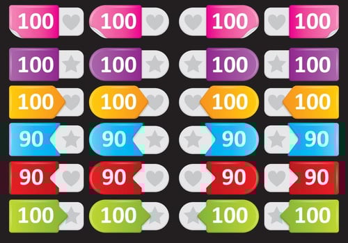 Fav And Like Labels vector
