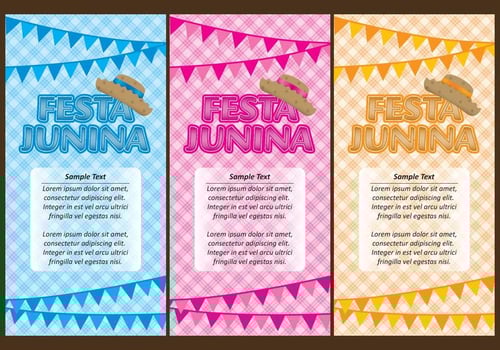 Festa Junina Flyers vector