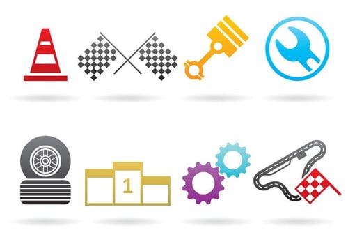 Pitstop And Car Logos vector