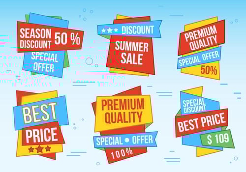 Free Vector Sale Labels
