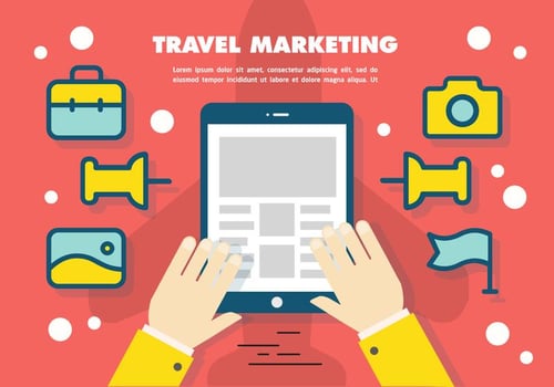 Free Flat Travel Marketing Vector Background