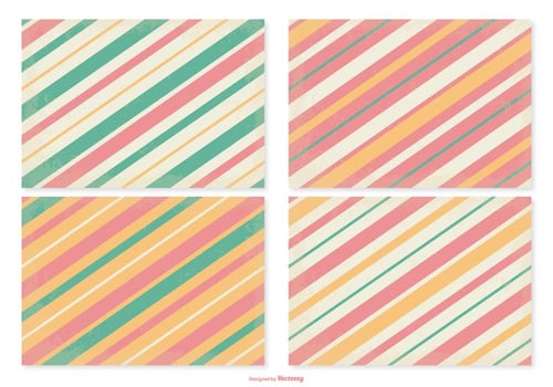 Retro Striped Pattern Set vector