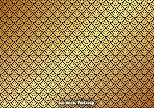 Vector Gold Seamless Pattern On Black Background