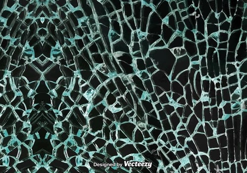 Vector Cracked Glass Background