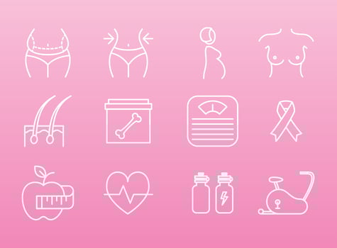 Women Health And Beauty Icons vector