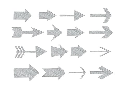 Assorted Vector Sketchy Arrows