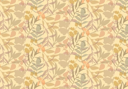 Boho Plants Leafs Pattern vector