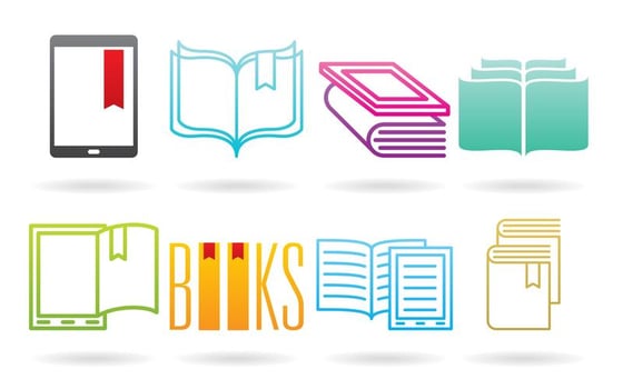 Books And E Reader Logos vector