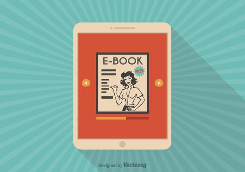 Free Retro Ereader Vector Concept