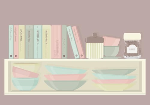 Kitchen Cabinet Elements Vector Set
