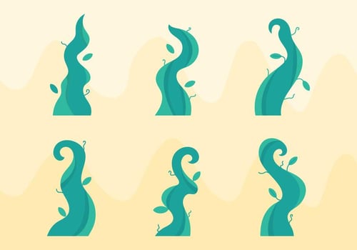 Free Beanstalk Vector Graphic 2