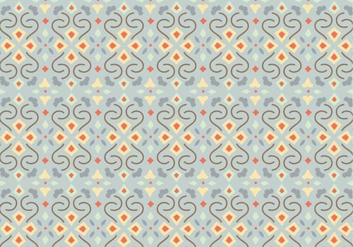 Floral Mosaic Pattern Background vector