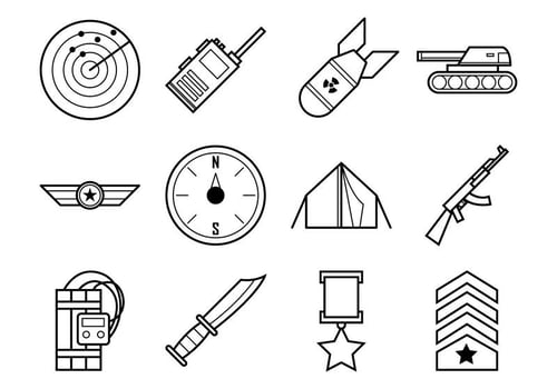World War Icon Vector Pack